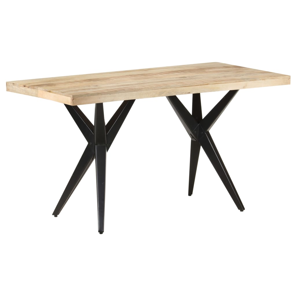 Dining Table 140x70x76 cm Rough Mango Wood