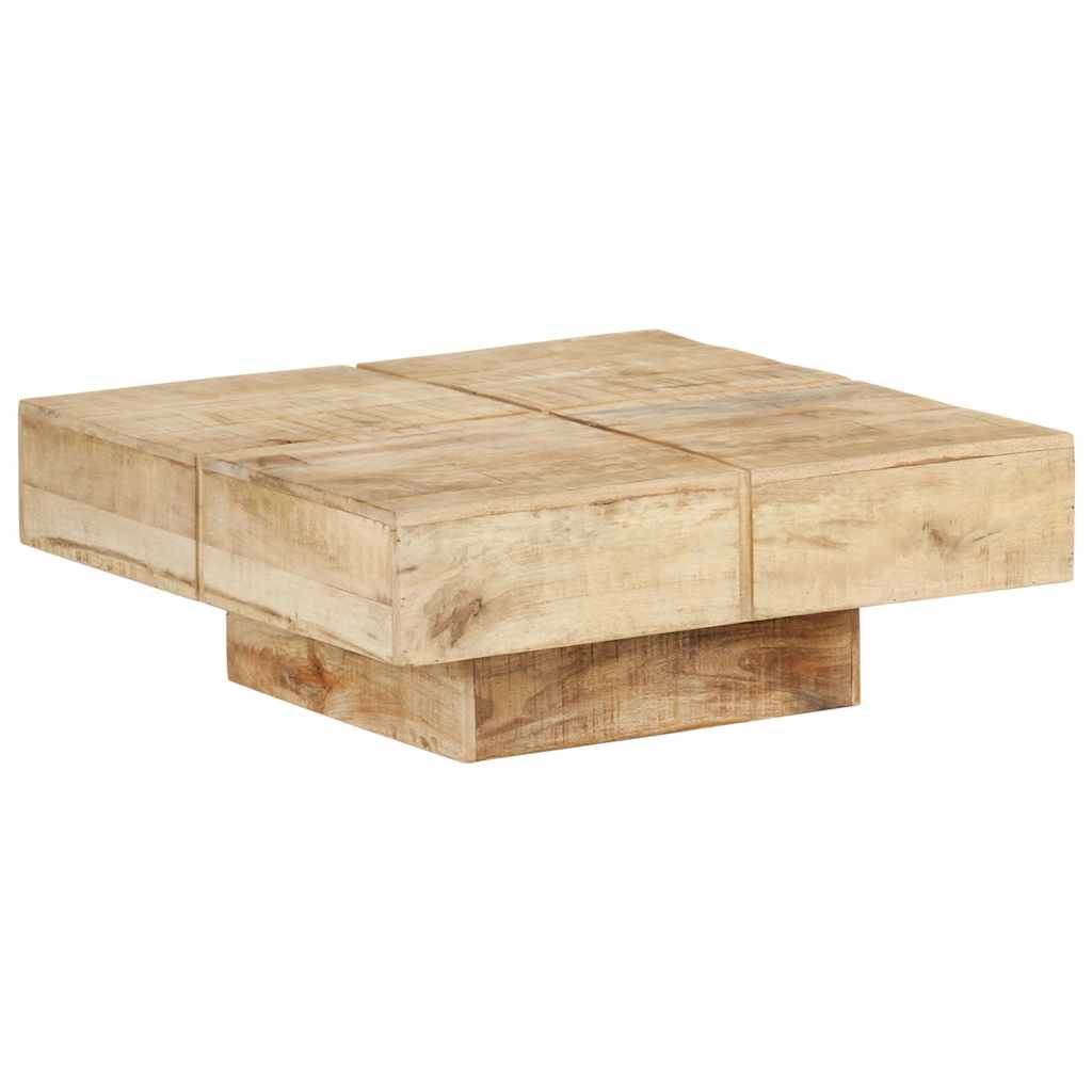Coffee Table 80x80x28 cm Solid Mango Wood