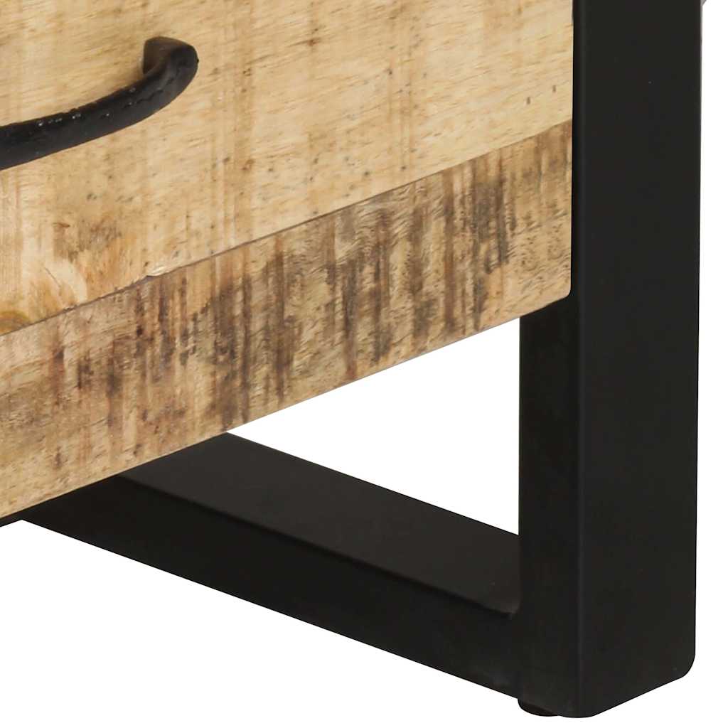 Bookshelf 118x30x200 cm Solid Rough Mango Wood