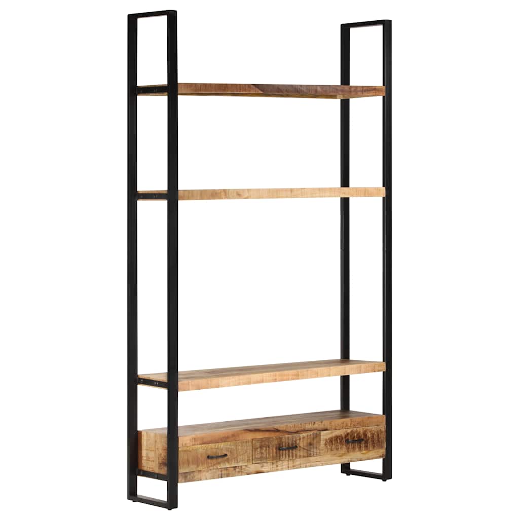 Bookshelf 118x30x200 cm Solid Rough Mango Wood