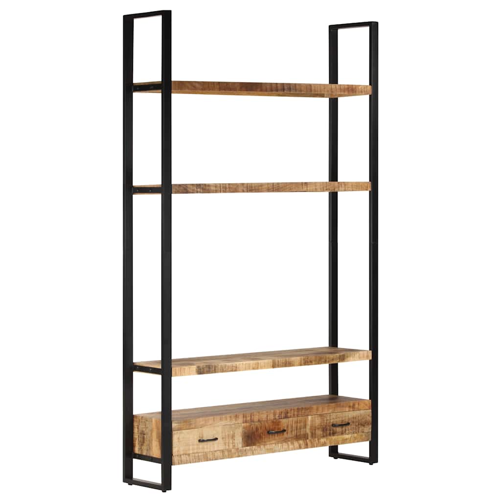 Bookshelf 118x30x200 cm Solid Rough Mango Wood