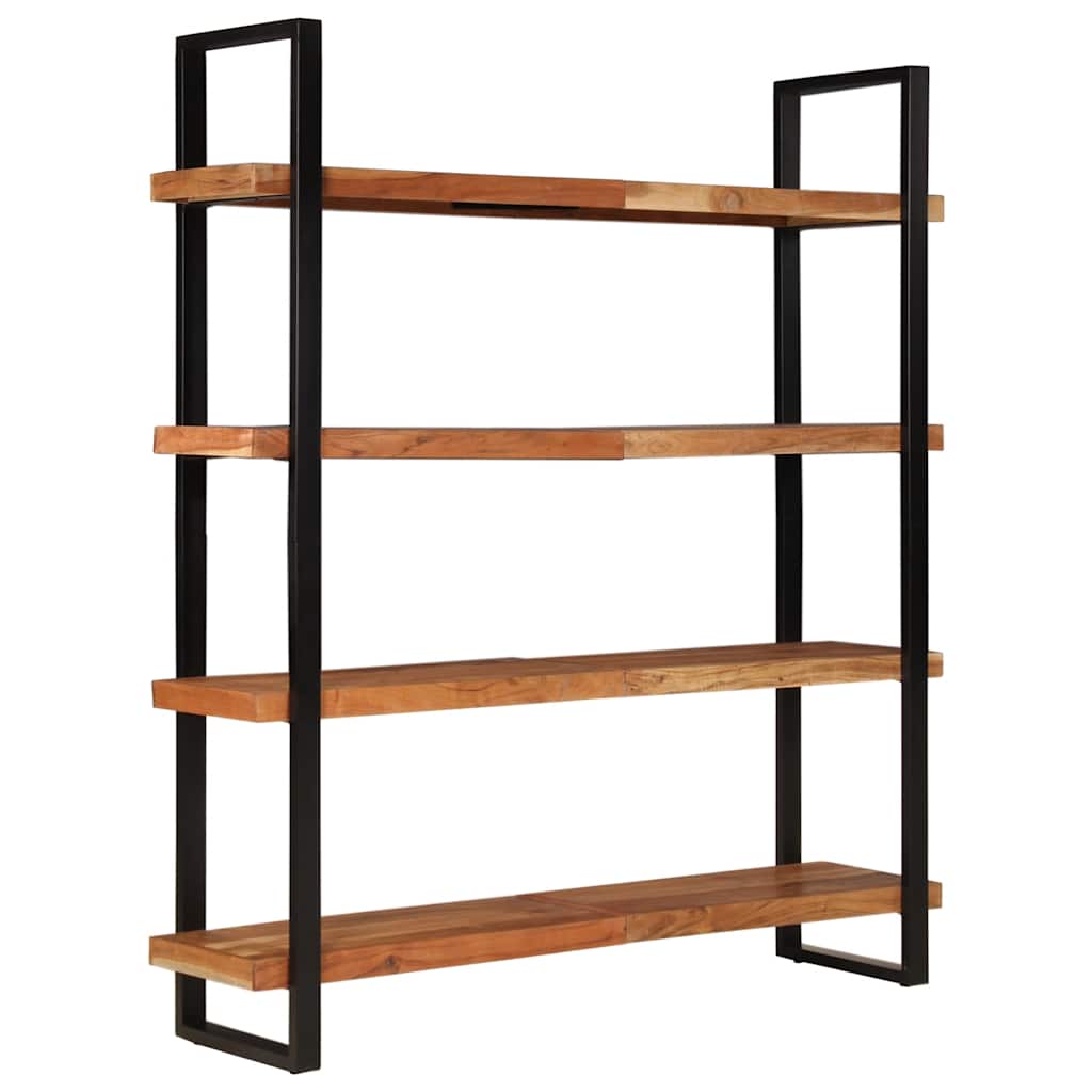 4-Tier Bookcase 160x40x180 cm Solid Acacia Wood