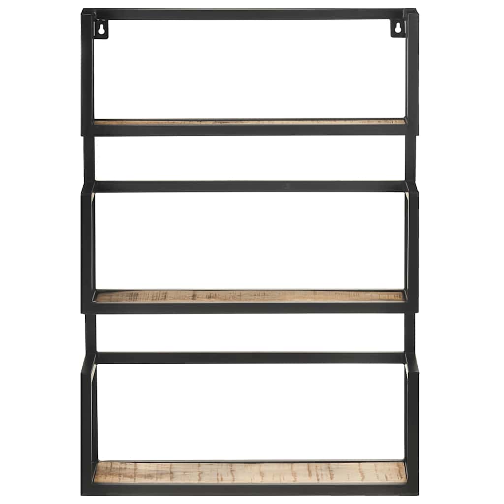 Wall Shelf 60x20x85 cm Rough Mango Wood