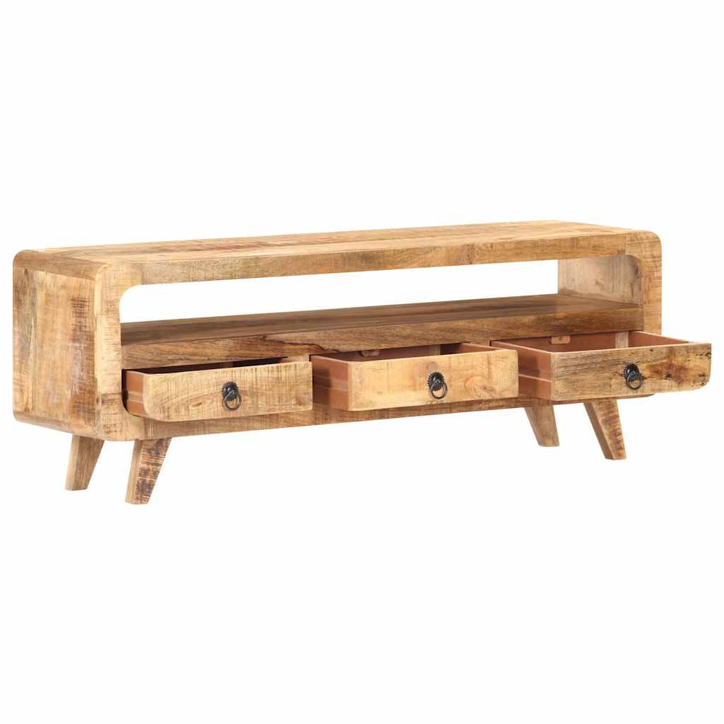 TV Cabinet 117x30x41 cm Solid Rough Mango Wood