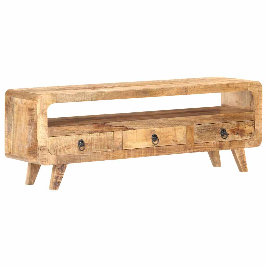 TV Cabinet 117x30x41 cm Solid Rough Mango Wood