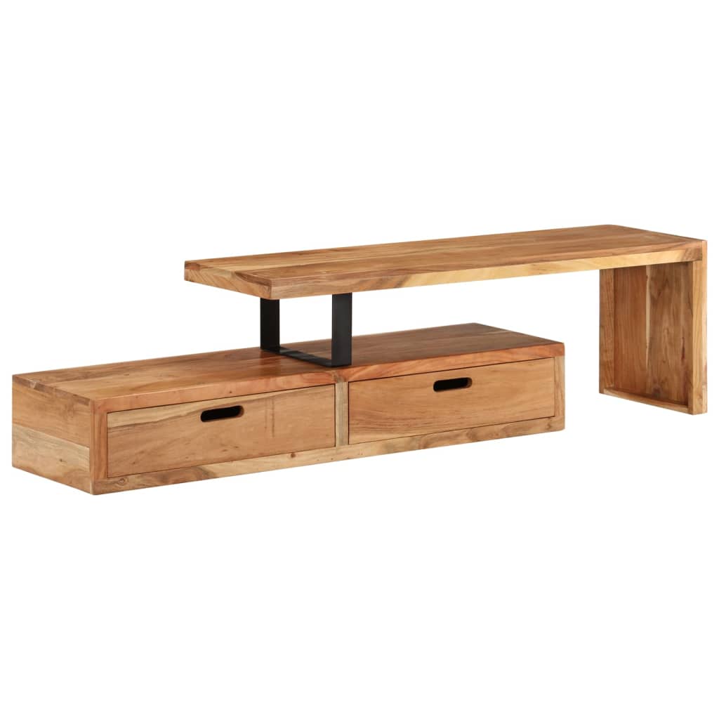 TV Stand (118-195)x30x40 cm Solid Acacia Wood