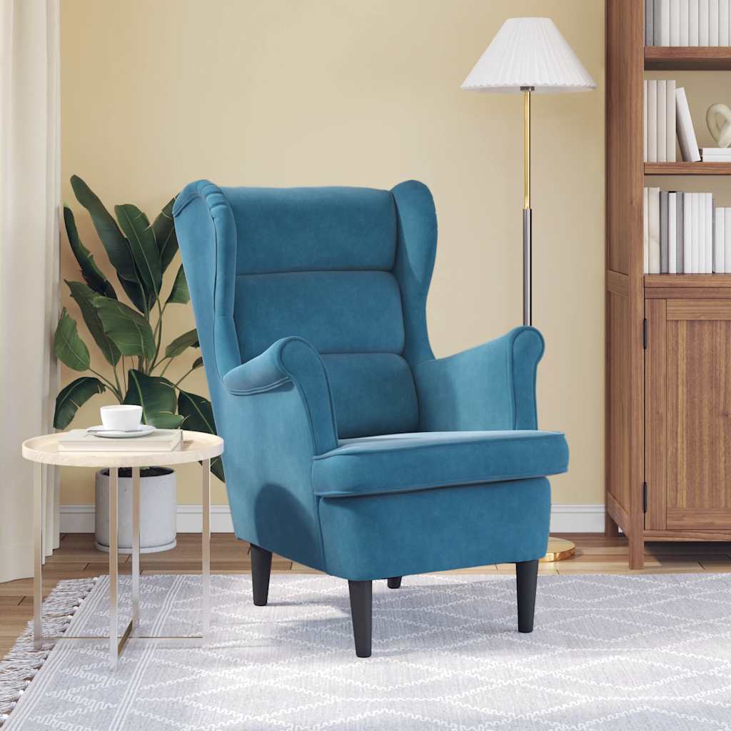 Armchair Blue Velvet