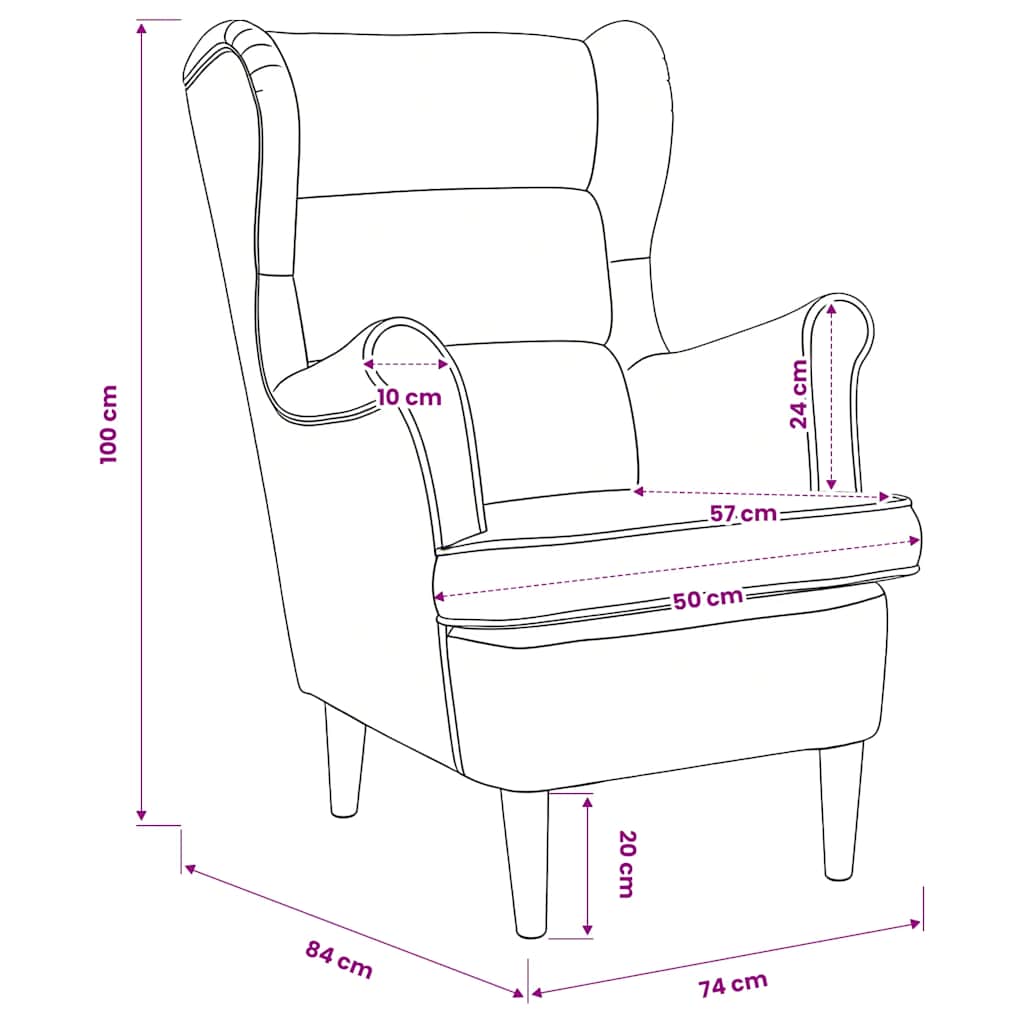 Armchair Pink Velvet