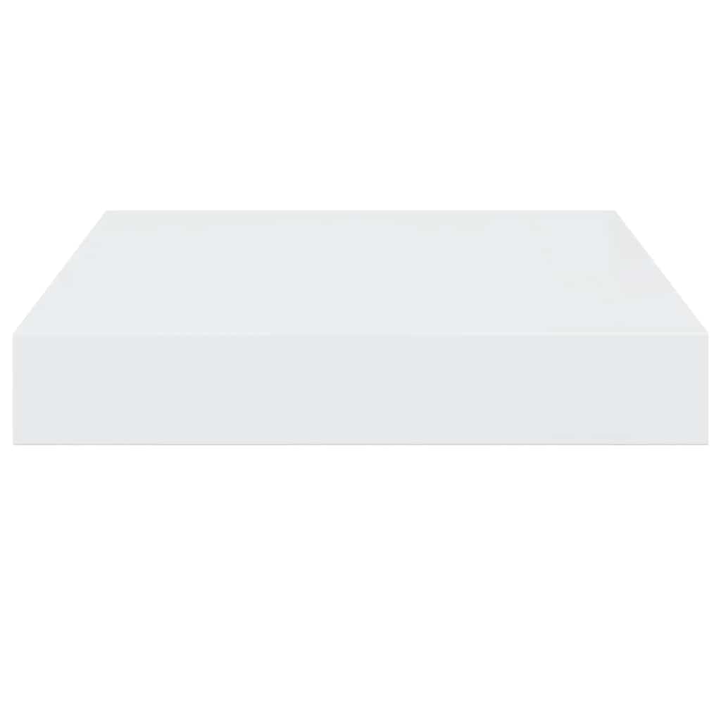 Floating Wall Shelf High Gloss White 23x23.5x3.8 cm MDF