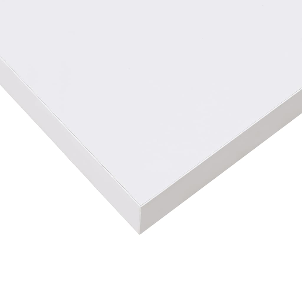 Floating Wall Shelf High Gloss White 23x23.5x3.8 cm MDF