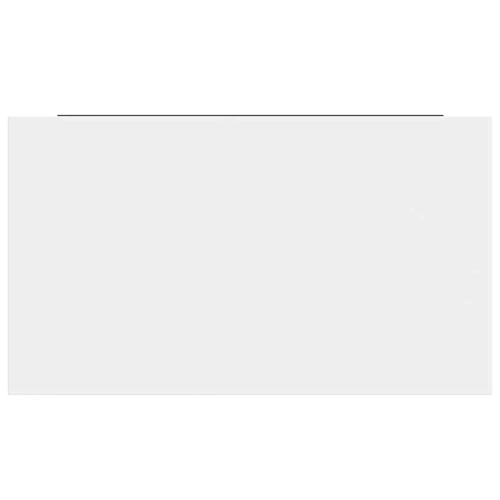 Floating Wall Shelf High Gloss White 40x23x3.8 cm MDF