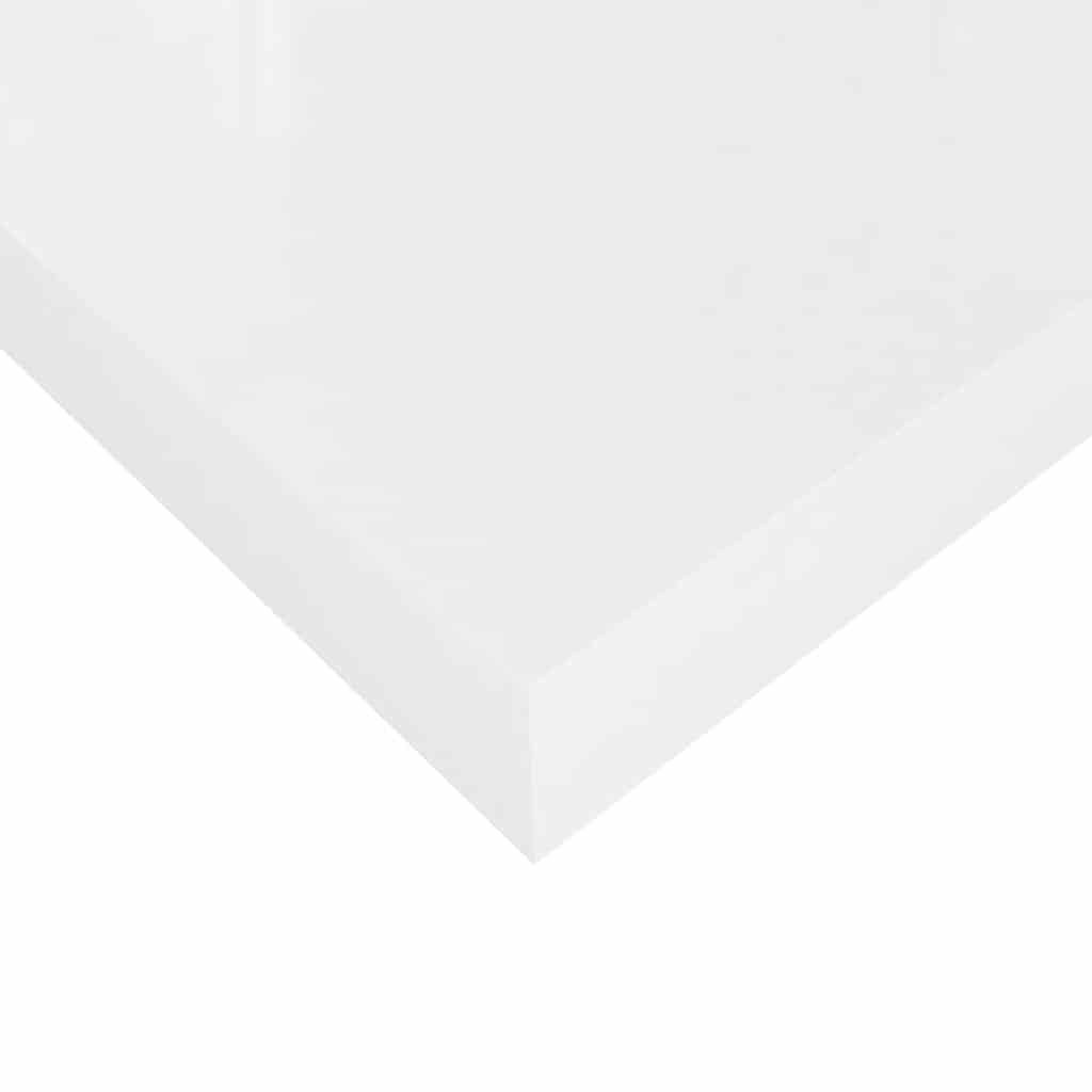 Floating Wall Shelf High Gloss White 40x23x3.8 cm MDF