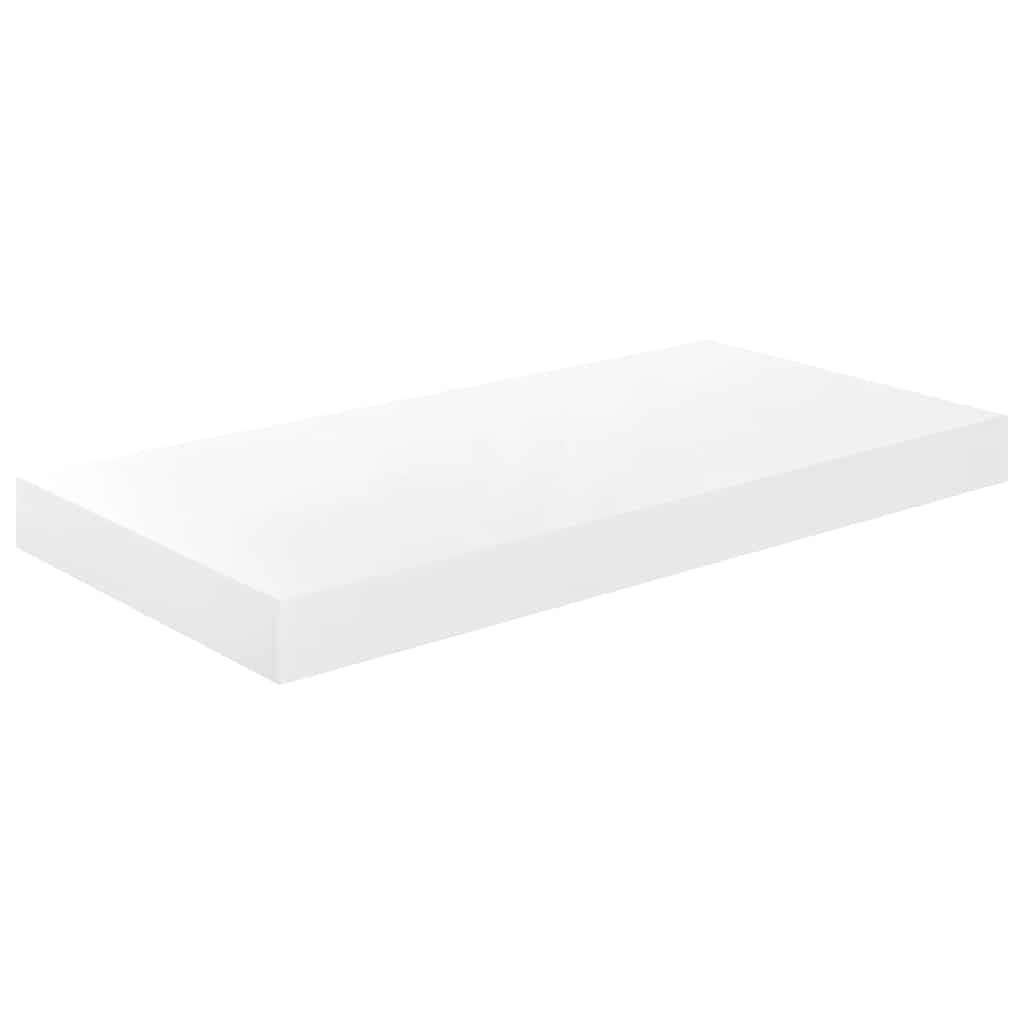 Floating Wall Shelf High Gloss White 50x23x3.8 cm MDF