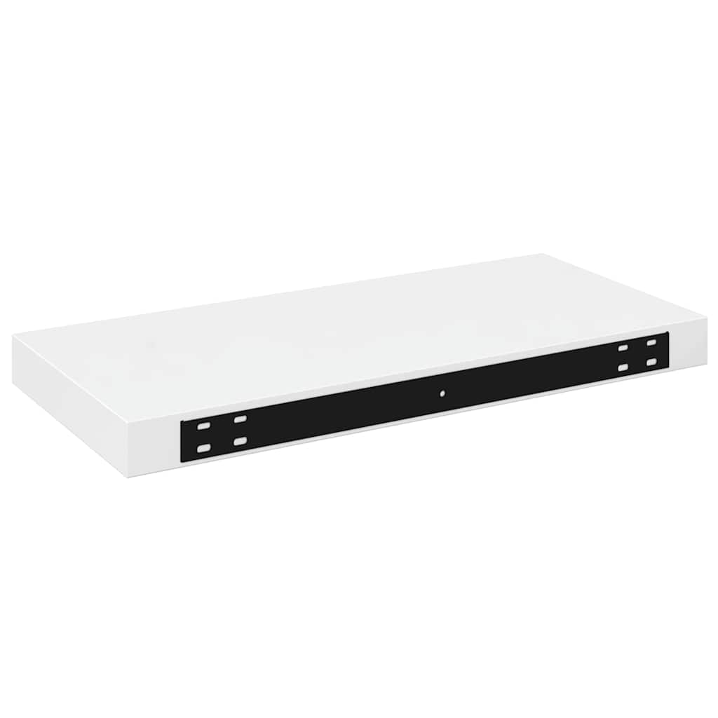 Floating Wall Shelf High Gloss White 50x23x3.8 cm MDF
