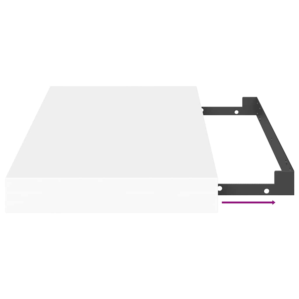 Floating Wall Shelves 4 pcs White 40x23x3.8 cm MDF