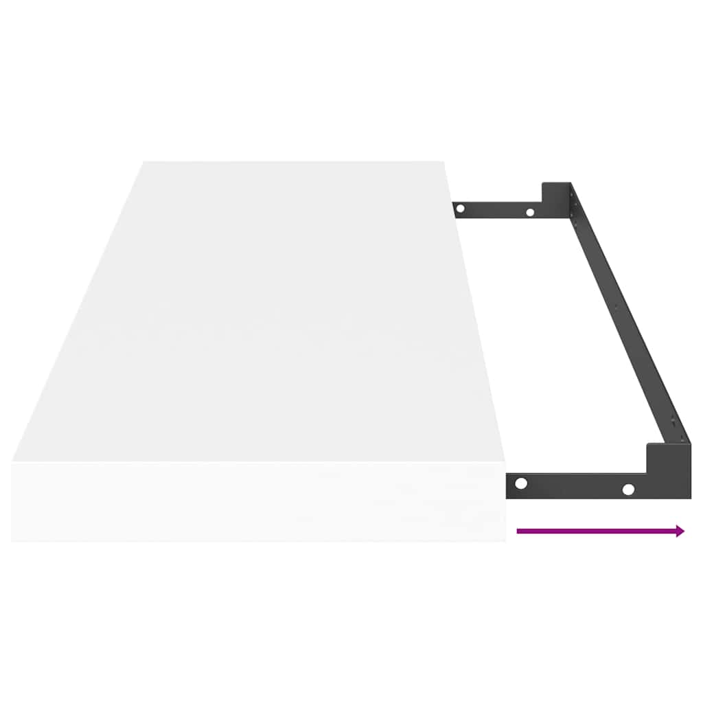 Floating Wall Shelves 4 pcs White 60x23.5x3.8 cm MDF