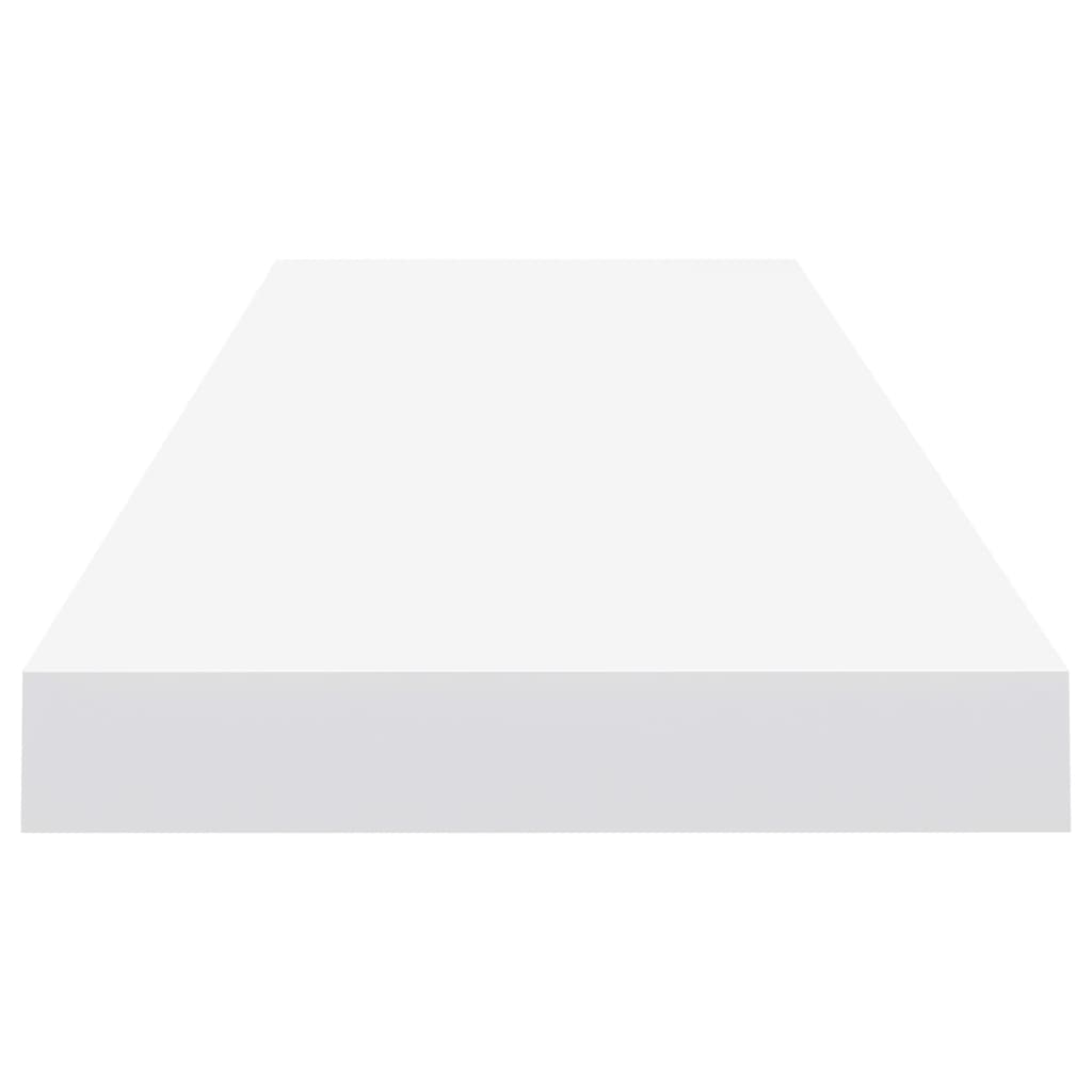 Floating Wall Shelf White 90x23.5x3.8 cm MDF