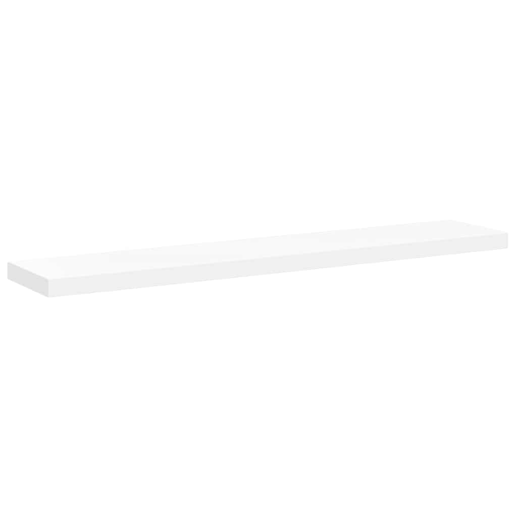 Floating Wall Shelf White 120x23.5x3.8 cm MDF