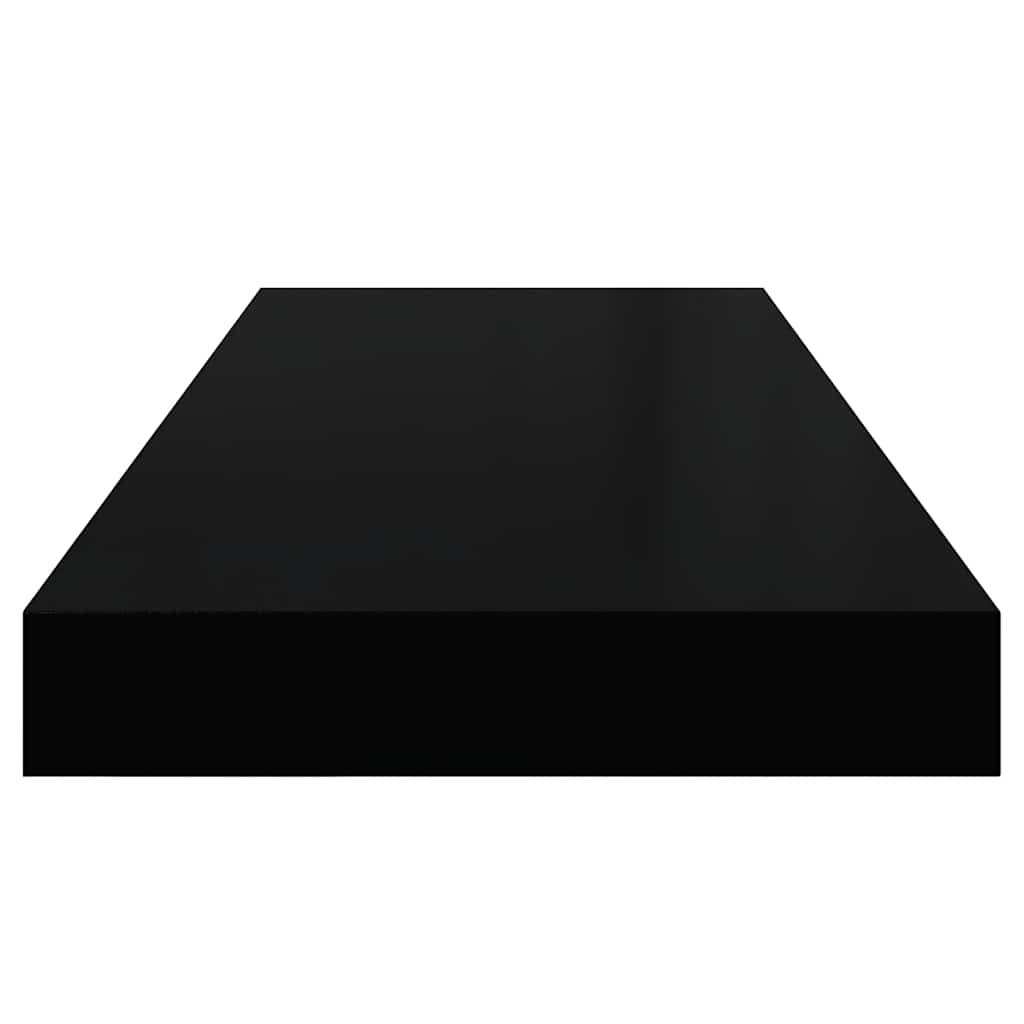 Floating Wall Shelves 2 pcs Black 60x23.5x3.8 cm MDF