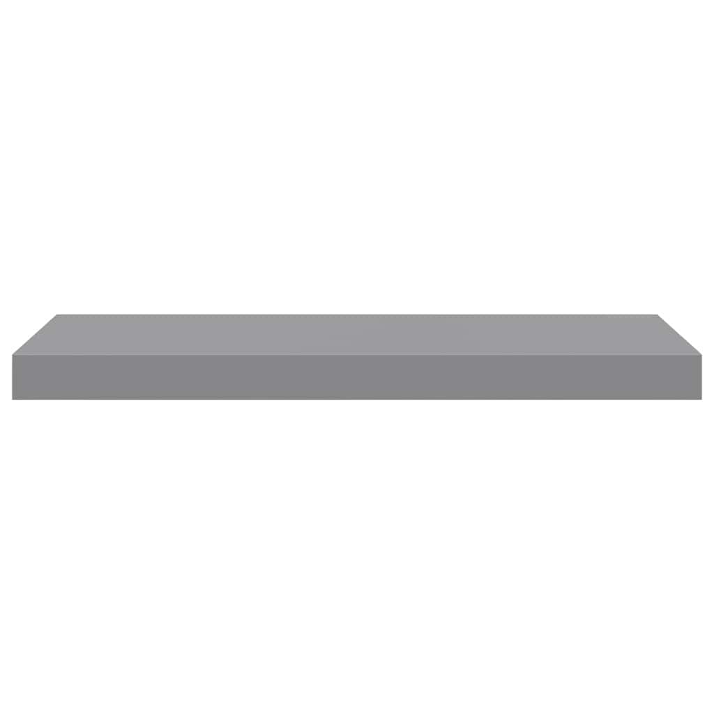 Floating Wall Shelves 2 pcs Grey 60x23.5x3.8 cm MDF
