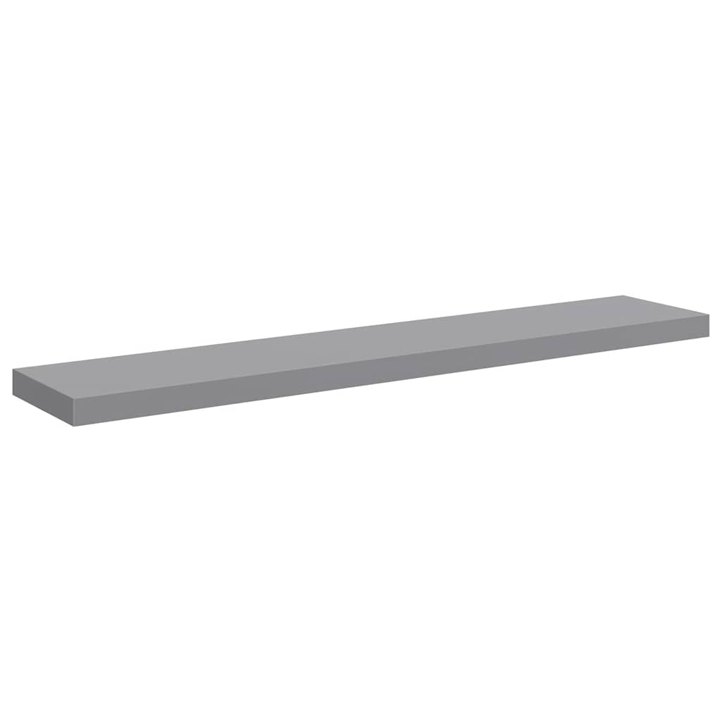 Floating Wall Shelf Grey 120x23.5x3.8 cm MDF