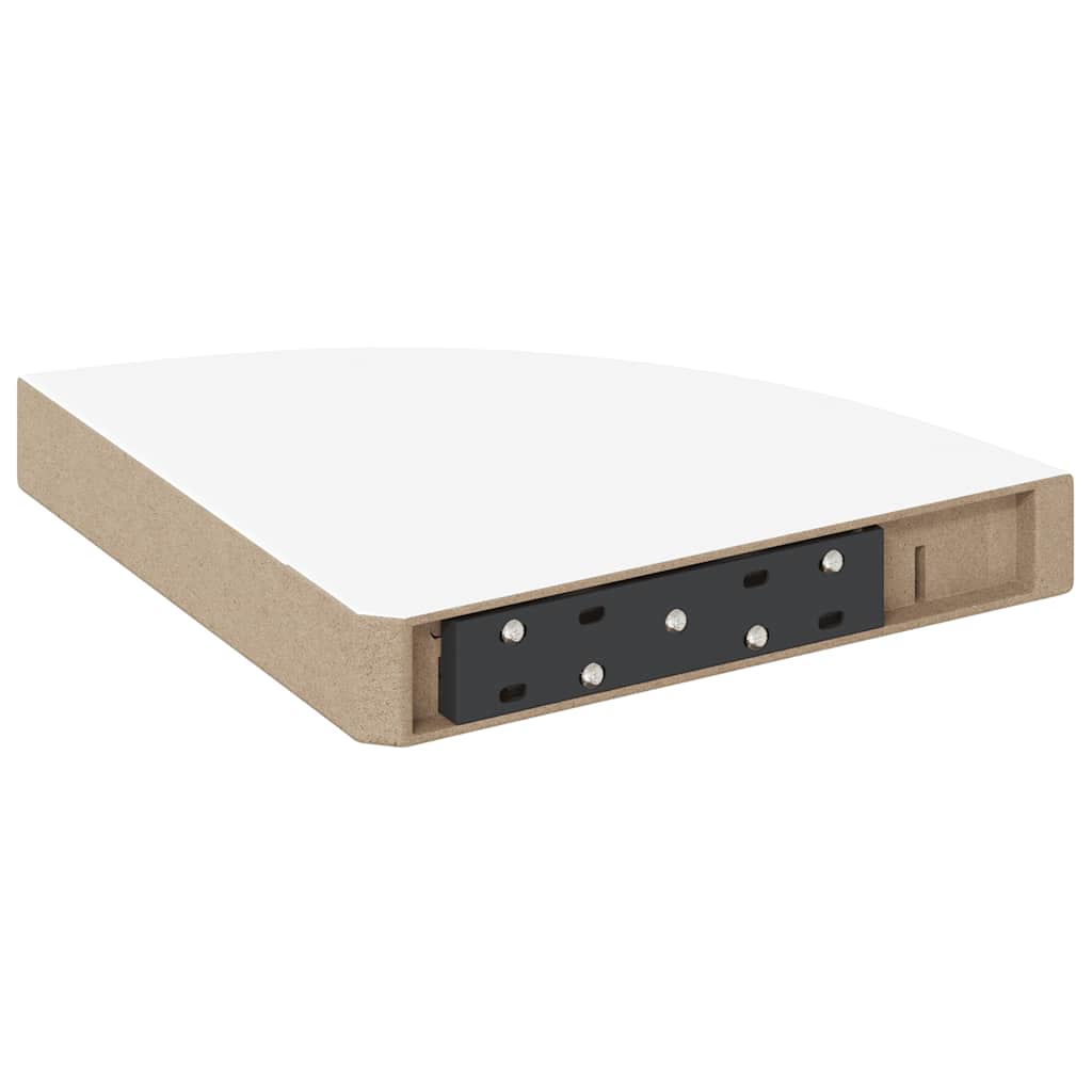 Floating Corner Shelves 2 pcs White 25x25x3.8 cm MDF