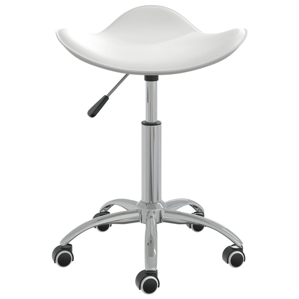 Salon Spa Stool White Faux Leather