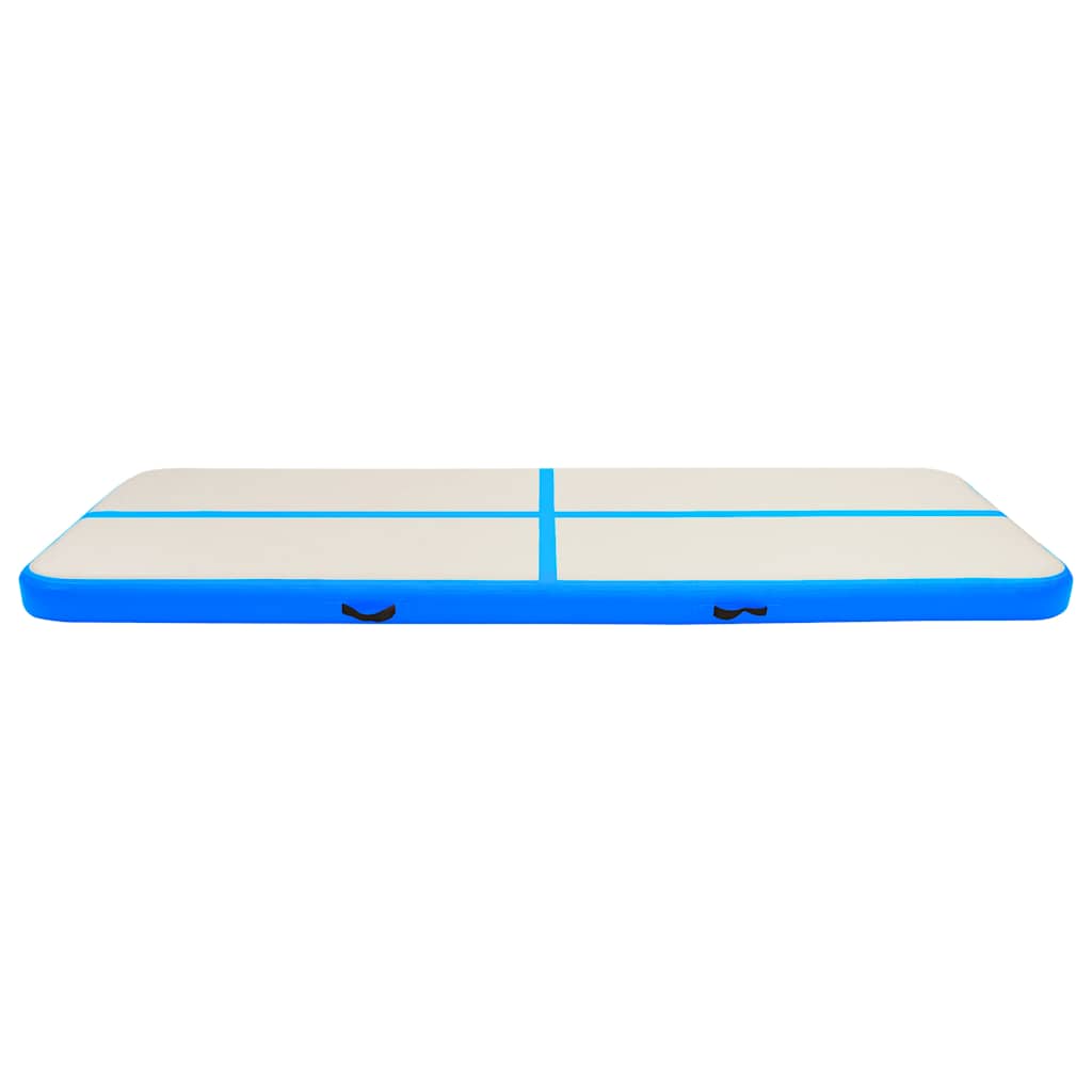 Inflatable Gymnastics Mat with Pump 400x100x15 cm PVC Blue