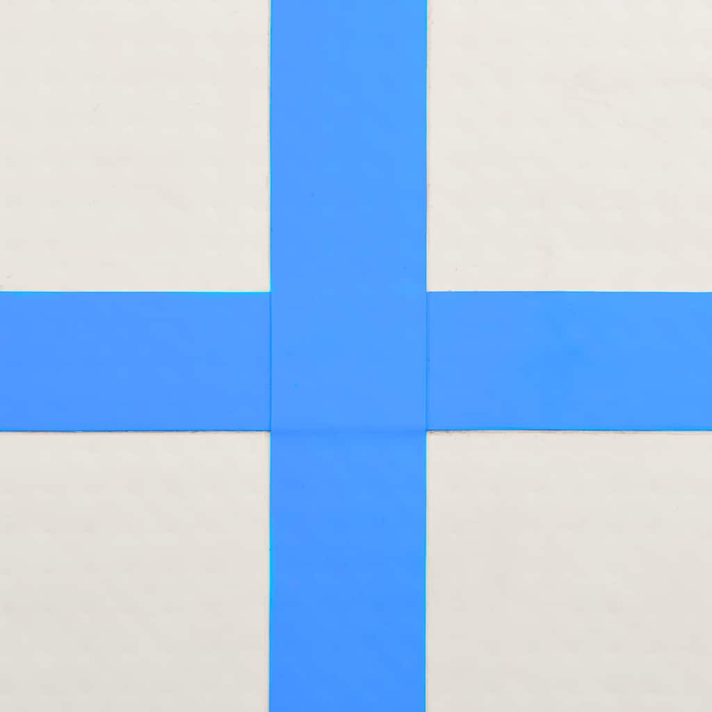 Inflatable Gymnastics Mat with Pump 300x100x20 cm PVC Blue