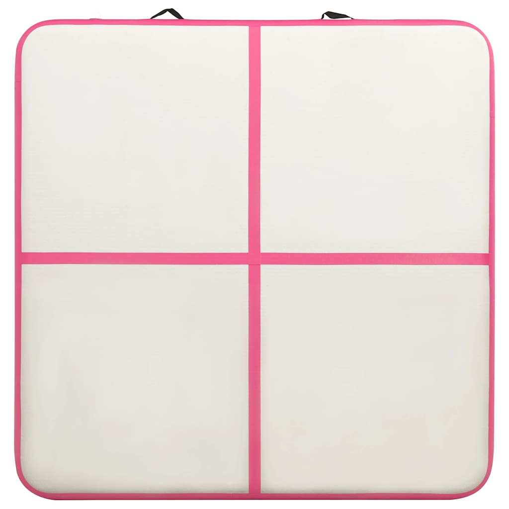 Inflatable Gymnastics Mat with Pump 200x200x20 cm PVC Pink