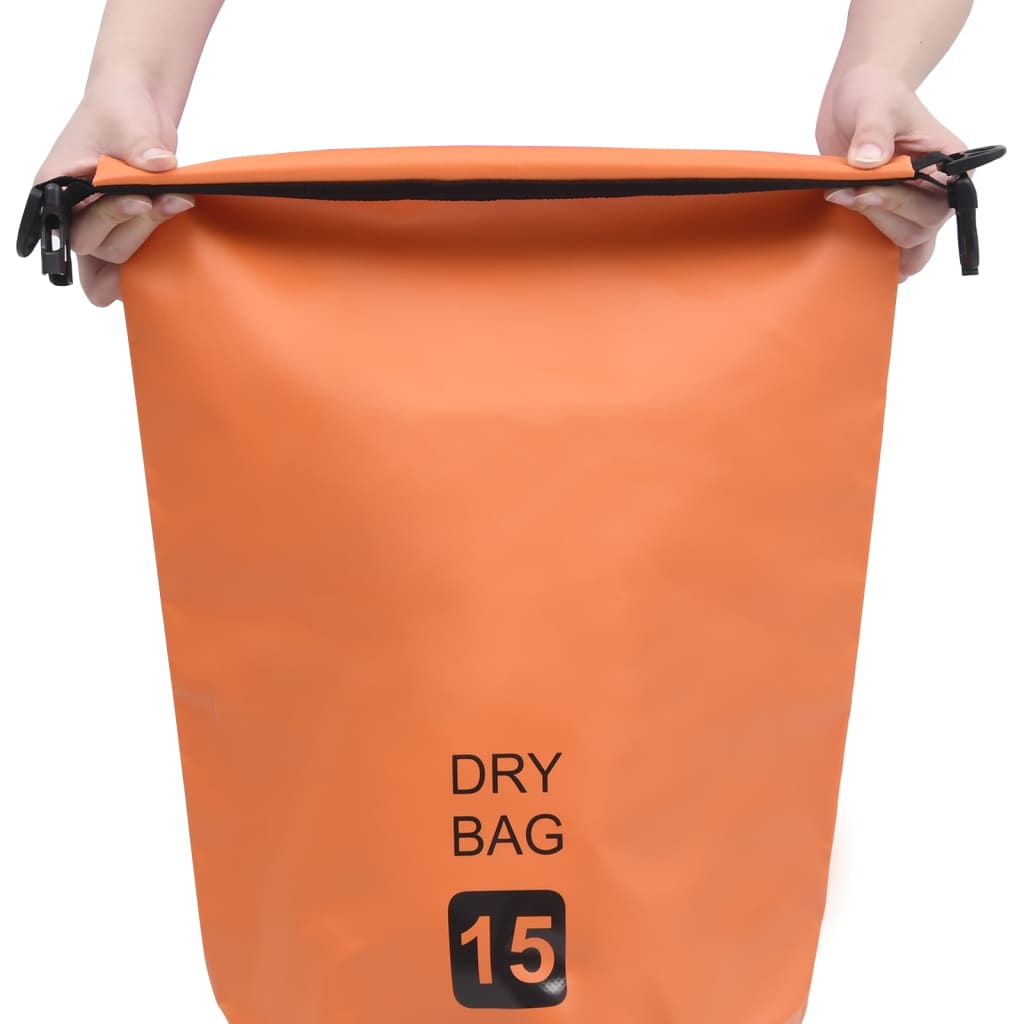 Dry Bag Orange 15 L PVC