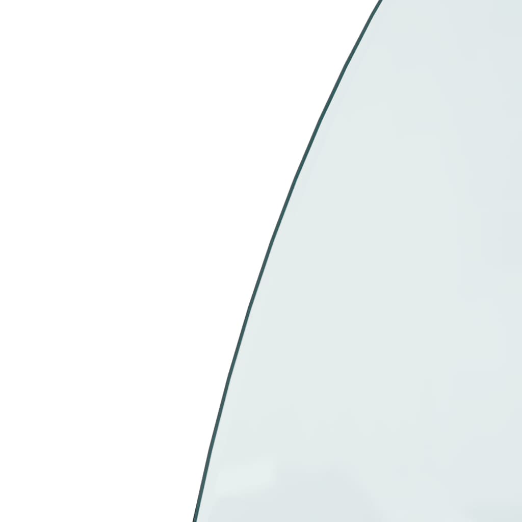 Fireplace Glass Plate Half Round 800x600 mm