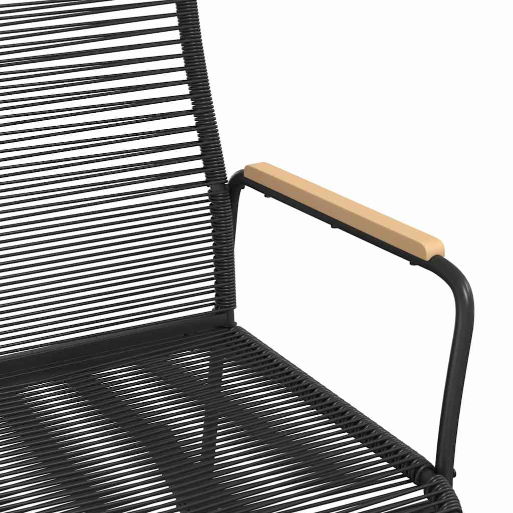 Garden Rocking Chair Black 59x79.5x104 cm PVC Rattan