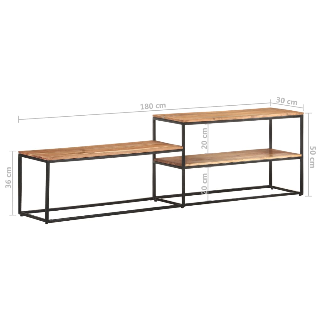TV Cabinet 180x30x50 cm Solid Acacia Wood
