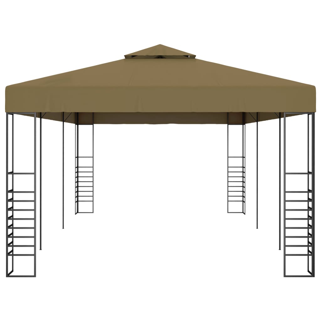 Garden Gazebo 6x3x2.7 m Taupe 180 g/m?