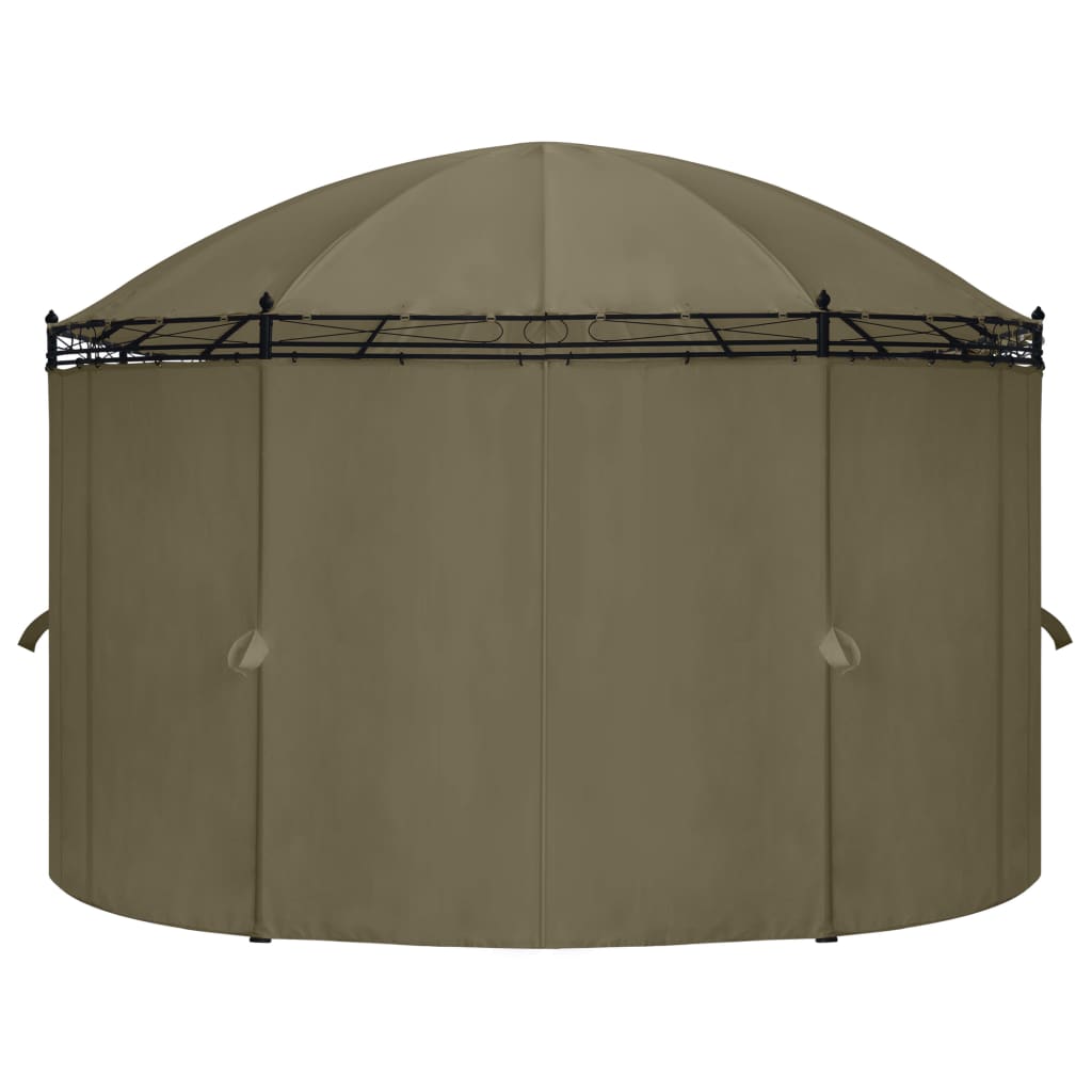 Gazebo with Curtains 520x349x255 cm Taupe 180 g/m?