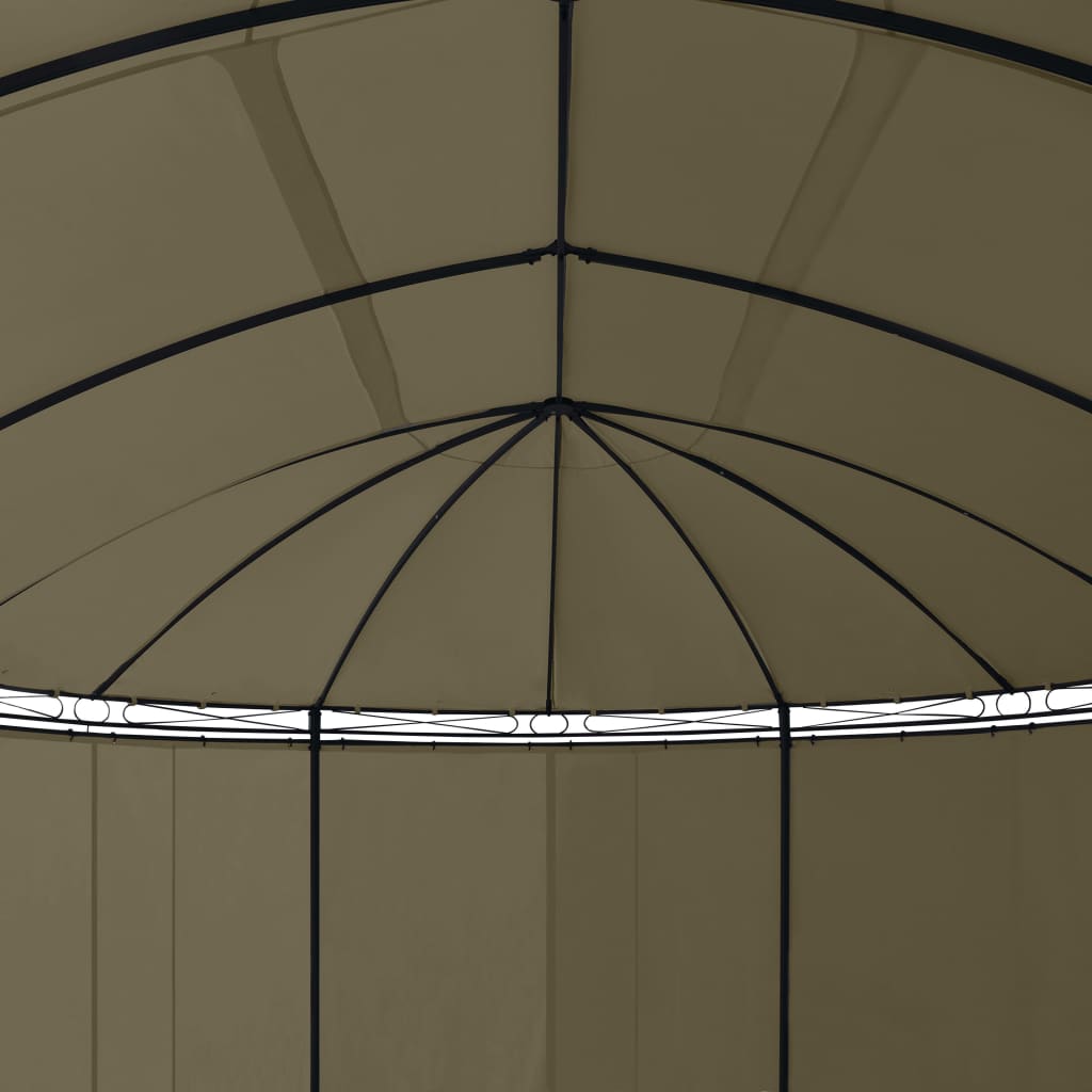 Gazebo with Curtains 520x349x255 cm Taupe 180 g/m?