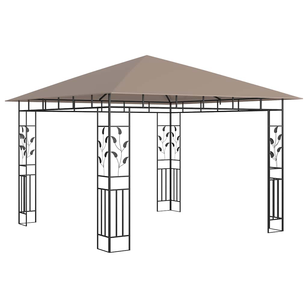 Gazebo with Mosquito Net 3x3x2.73 m Taupe 180 g/m?