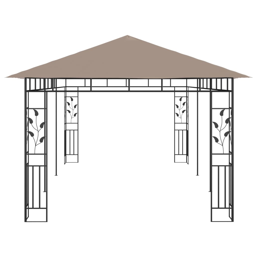 Gazebo with Mosquito Net 6x3x2.73 m Taupe 180 g/m?