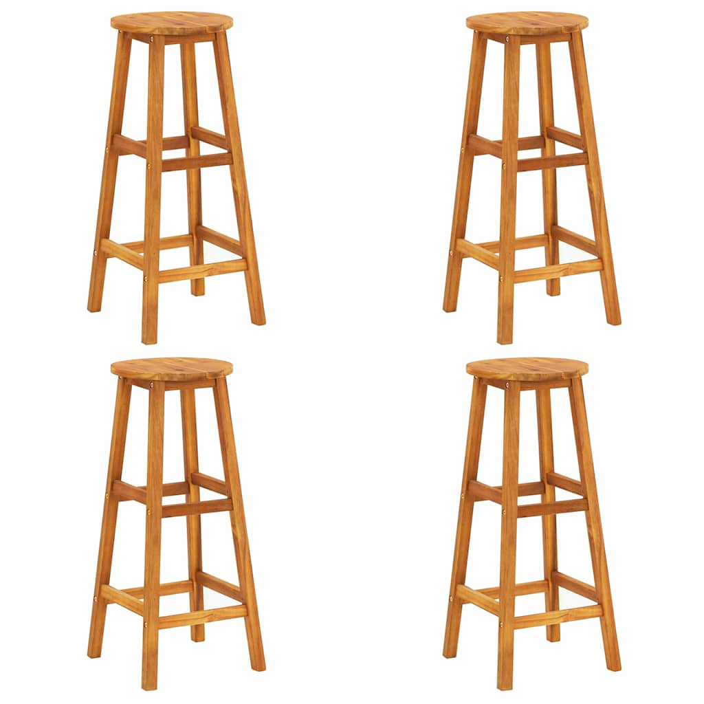 Bar Stools 4 pcs Solid Acacia Wood