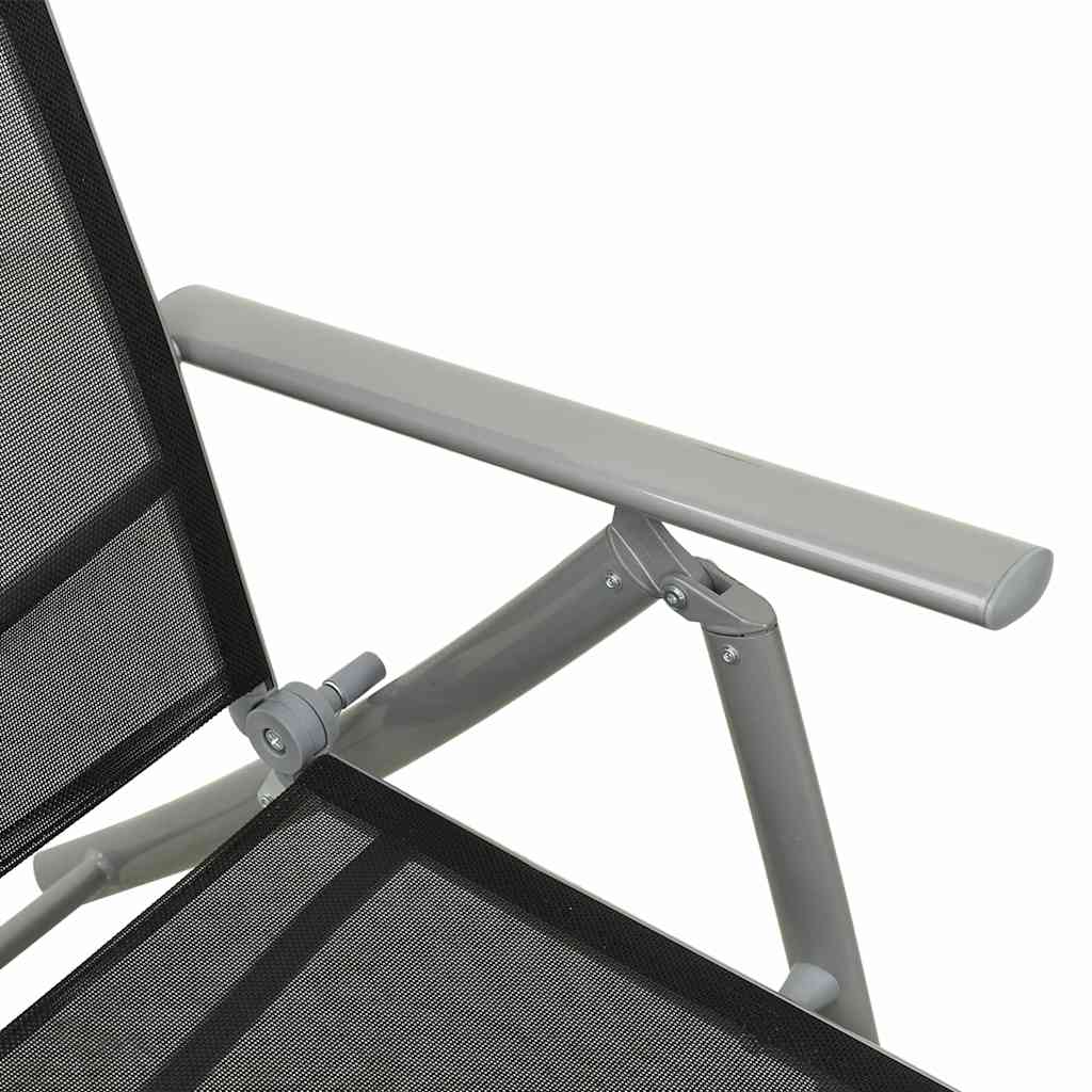 3 Piece Garden Lounge Set Textilene and Aluminium Silver