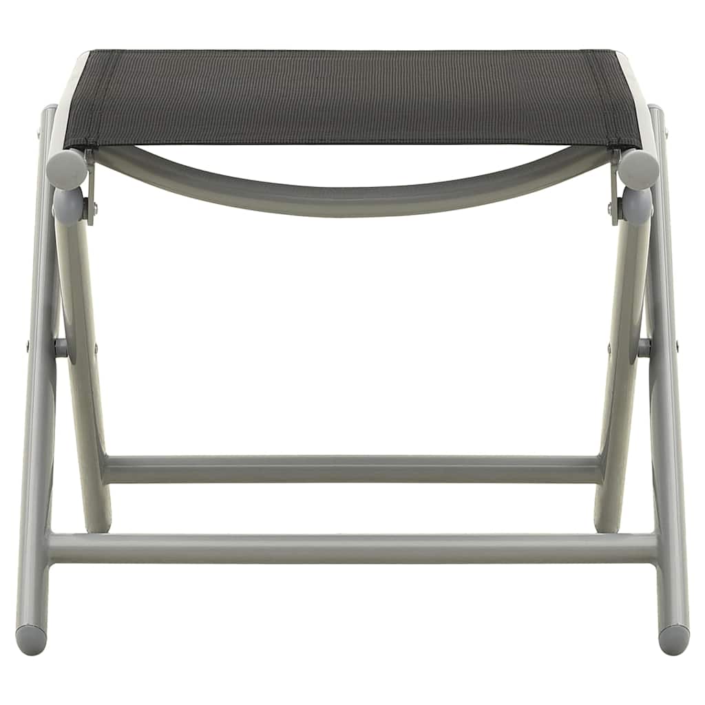 3 Piece Garden Lounge Set Textilene and Aluminium Silver