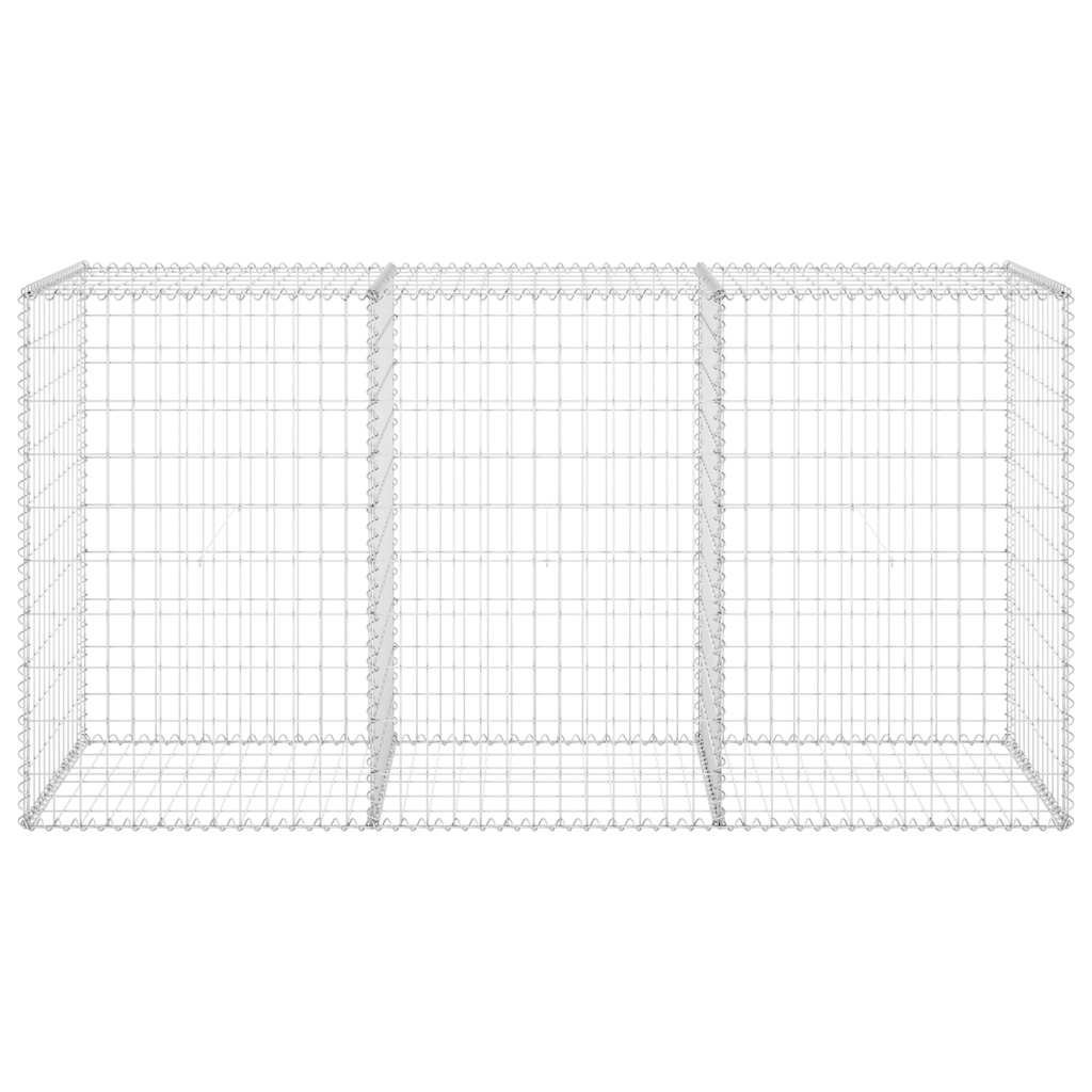 Gabion Wall with Covers Galvanised Steel 200x60x100 cm