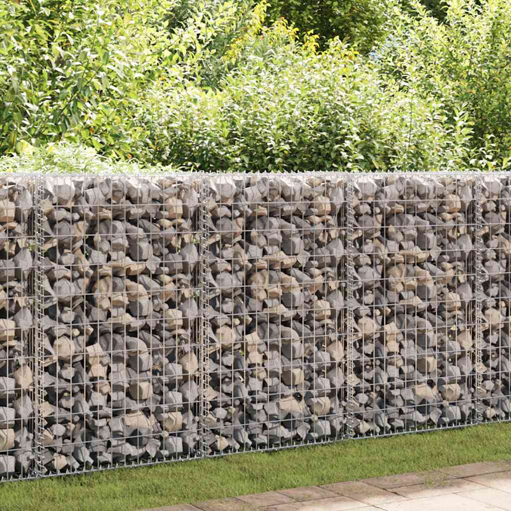 Gabion Wall with Covers Galvanised Steel 300x30x100 cm