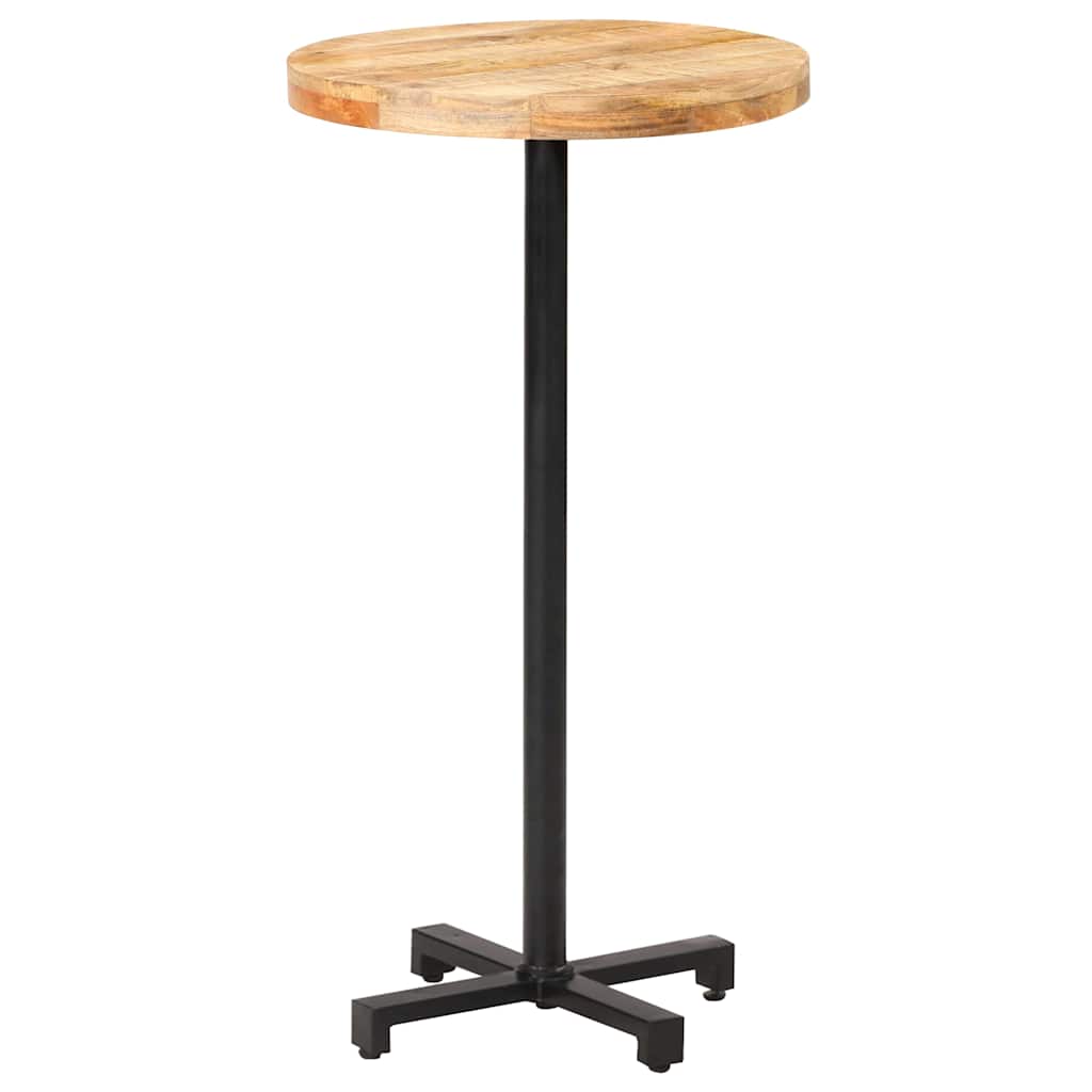 Bar Table Round Ø60x110 cm Rough Mango Wood