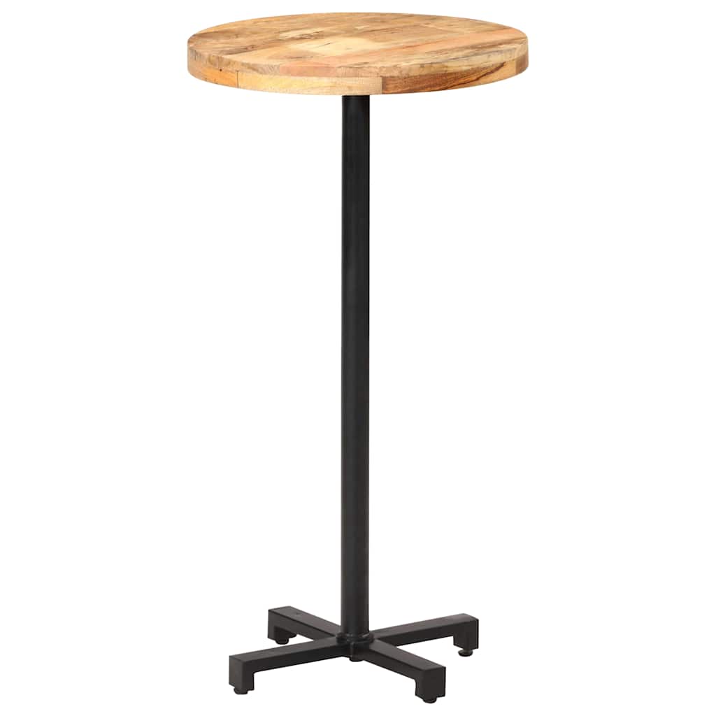 Bar Table Round Ø60x110 cm Rough Mango Wood