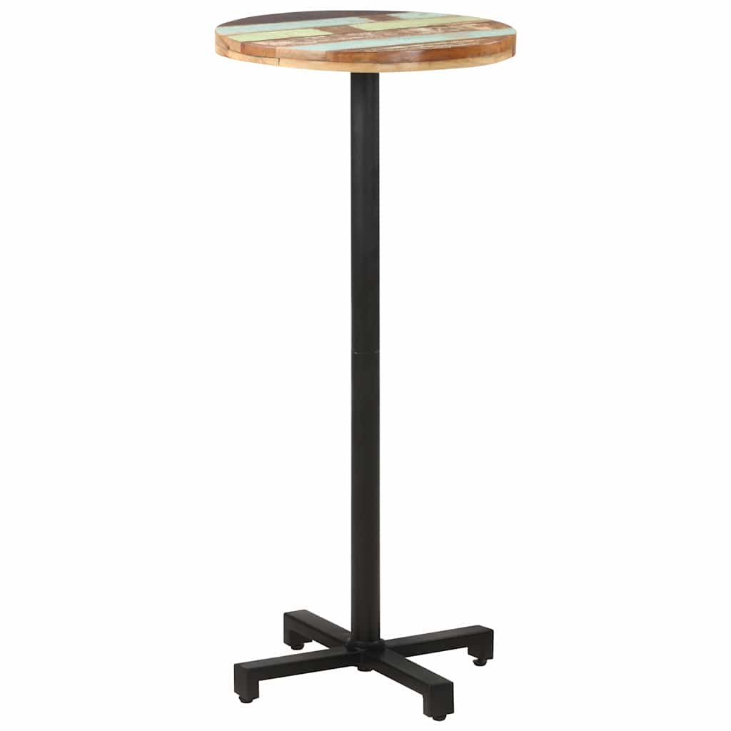 Bistro Table Round Ø50x110 cm Solid Reclaimed Wood