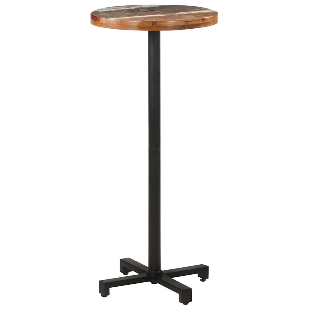 Bistro Table Round Ø50x110 cm Solid Reclaimed Wood