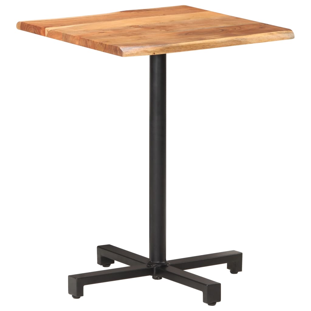 Bistro Table with Live Edges 60x60x75 cm Solid Acacia Wood