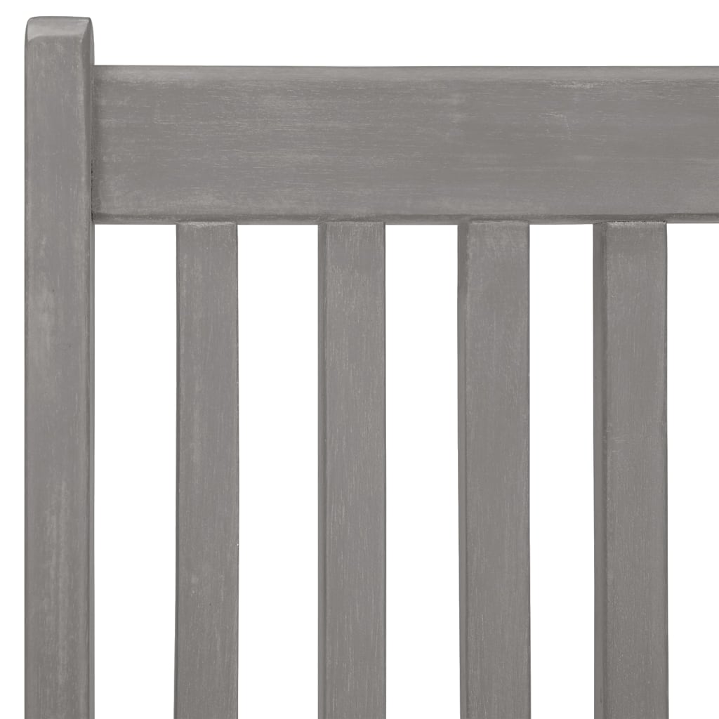 Garden Reclining Chairs 3 pcs Grey Solid Wood Acacia